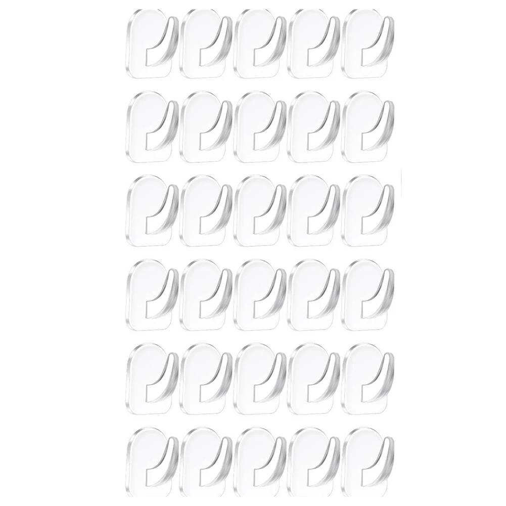 Strong Adhesion Transparent Hooks for Hanging Towels and Clothes No Drill Required Kitchen Bathroom Use 10/30/40 Count