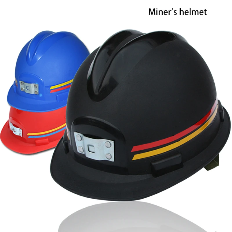 Miner\'s Safety Helmet Underground Working Helmet Damping Cotton Adjustable Hard Hat ABS Anti-static Miner hat for Construction