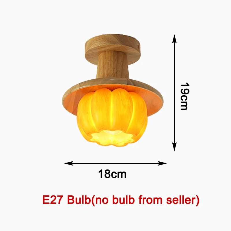 

Modern Ceiling Light Vintage-Style Interior Home Decoration Resin Pumpkin Lamp for Living Room Bedroom Hallway Light