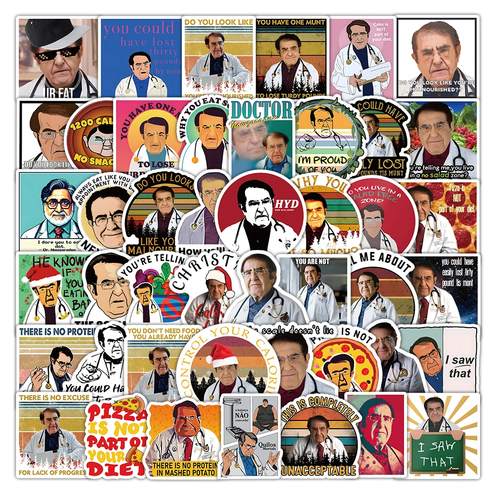 10/30/50/100 Stück Gewichtsverlust Doctor Dr. Now Aufkleber Lustige Meme Graffiti-Sticker DIY Laptop Tagebuch Notizbuch Belohnungs-Cartoon-Aufkleber
