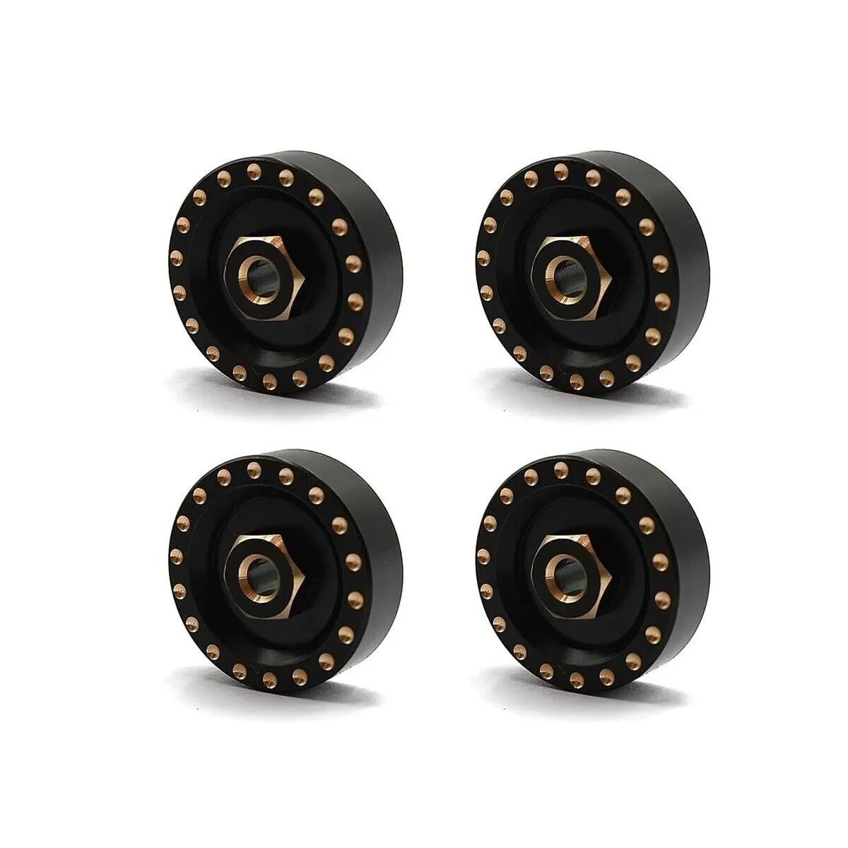 LCX Racing 1/24 RC Crawler CNC Brass Wheel Hex Adapter Counter Weights Upgrades Parts Accessories for Axial SCX24 AX24