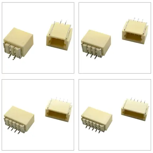 JST Connector Kit, SH1.0 SMT Header Jst 1mm Pitch JST Connector Kit 134Pcs, JST-SH Right Angle Type Header (SH1.0-SMT-R/A)