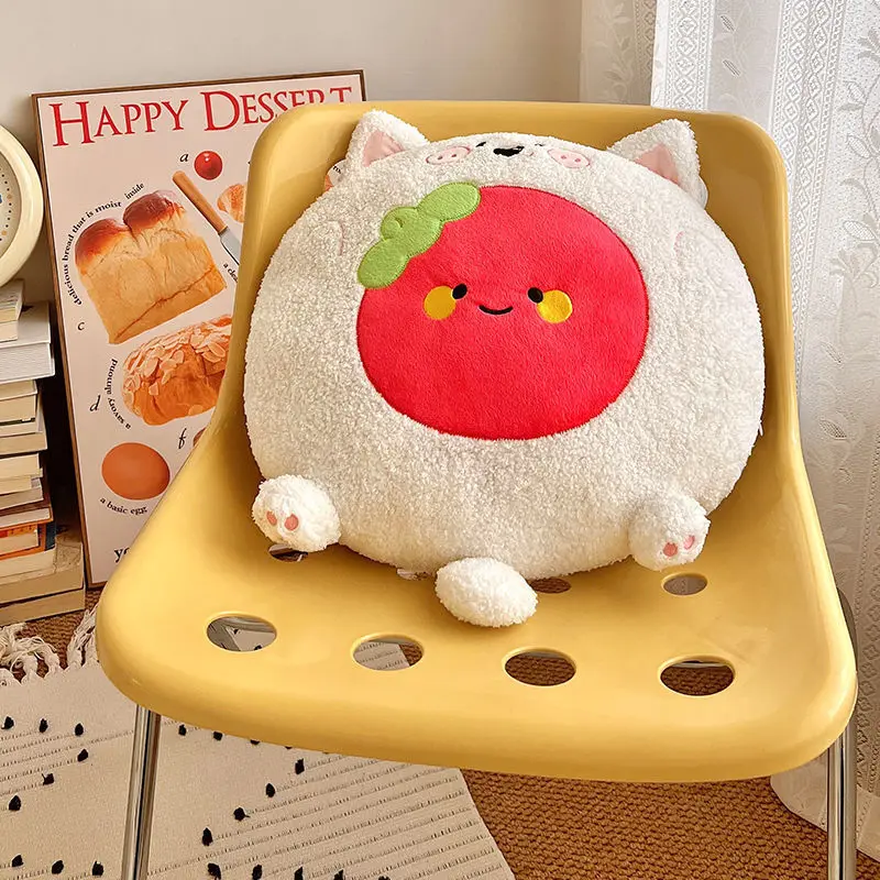جديد لطيف الخوخ يانغ تاو الفراولة عنبية ألعاب من نسيج مخملي الاطفال وسادة نوم دمية هدية عيد Kawaii الإبداعية الفاكهة دمية وسادة