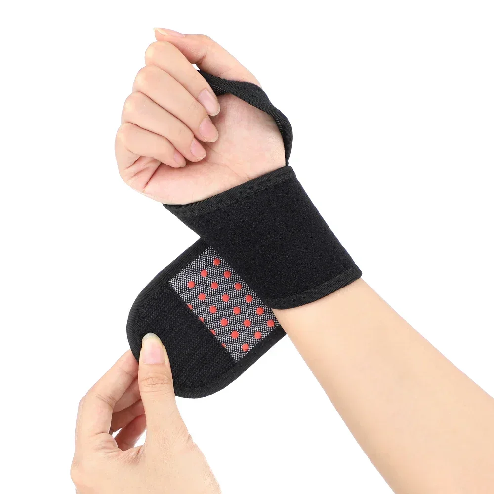 KEMOKO Self Heating Magnetic Wrist Band Protector Sports Wristband Warmer Compression Therapy Support Hand Bandage Pain Relief