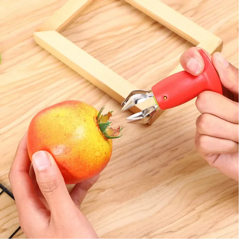 1pc Strawberry Stem Remover Tomato Stem Remover Pineapple Hole Seed Remover Vegetable Cutter Kitchen Gadget view 5