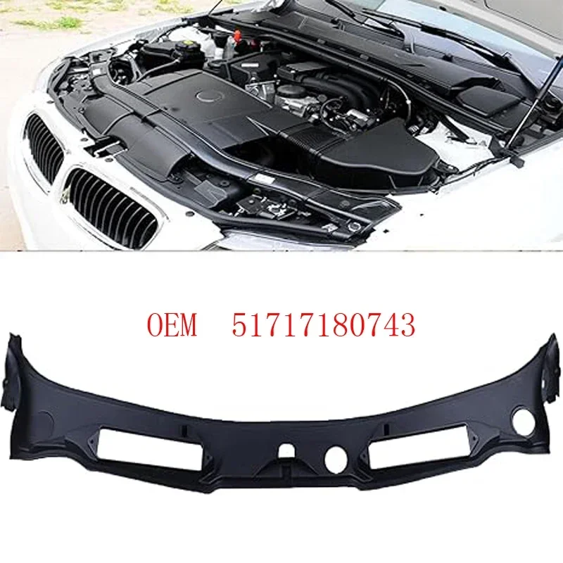 

Front Windshield Cowl Panel Cover Tray Wiper System Compatible for 3 Series 51717180743
