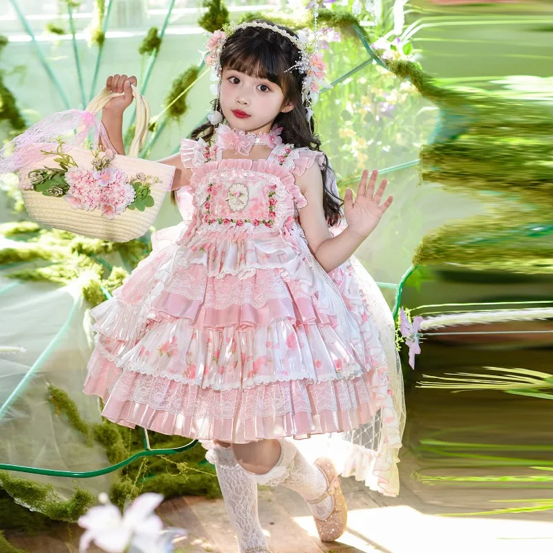 girls-lolita-princess-dress-summer-new-flower-girls-fairy-suspender-skirt-children-sweet-cute-birthday-wedding-dress