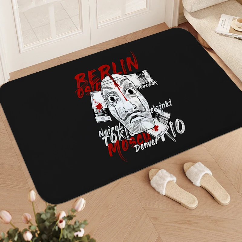 

Custom Rug A-Money Heists Aesthetic Kitchen Carpet for Bedroom Floor Mats for Home Decorations Door Entrance Carpet Bath Mat