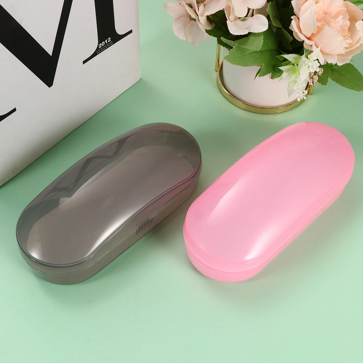 

5pcs Plastic Eyeglasses Case Durable Glasses Box Scratchproof Protection Unique Design Compact Pocket Size Fits All