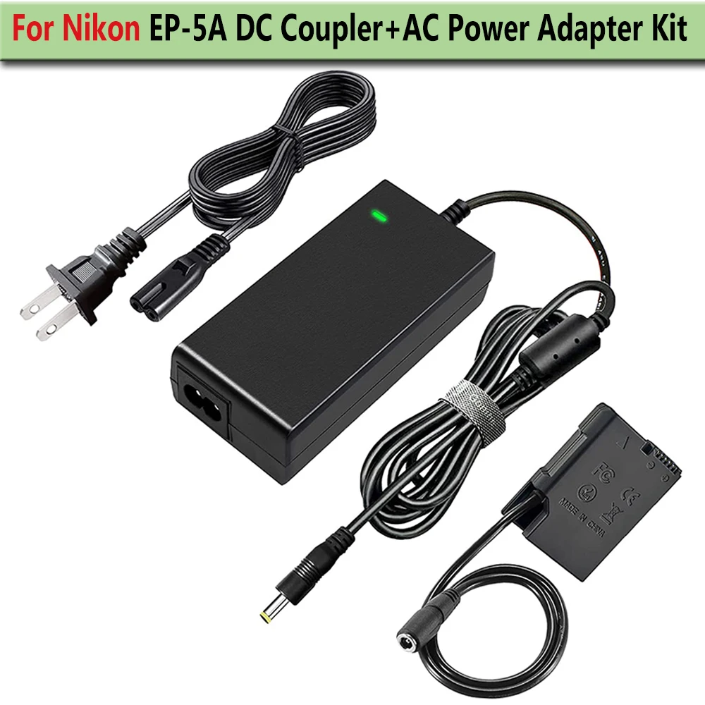 

EP-5A Power AC Adapter Kit (NIKON EL-14/ EL-14a Battery Charger Replacement) For Nikon D3100,D5100,D5200,Df,P7100,P7700 Cameras