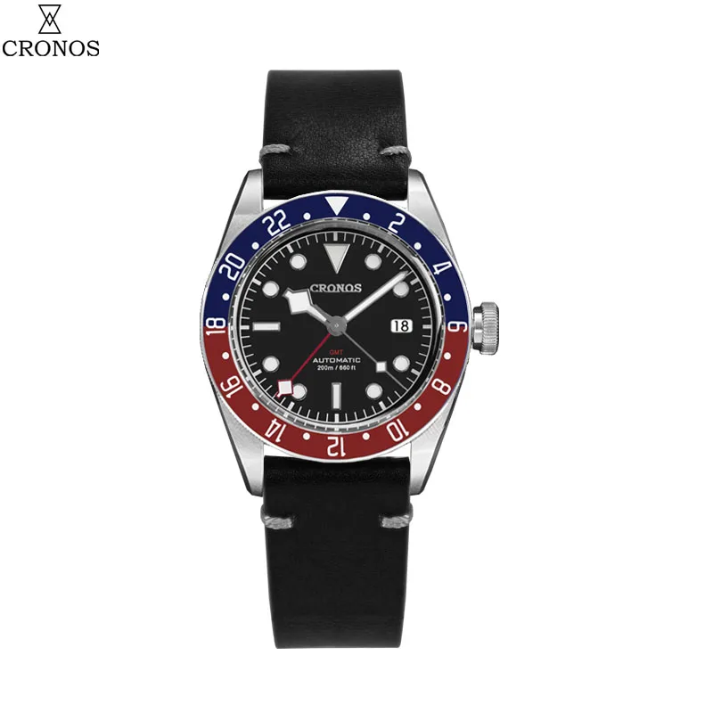 Cronos BB GMT Men Watch Automatic NH34 Coke Ceramic Bezel Bi