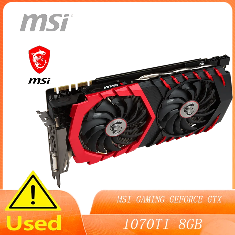بطاقة رسومات MSI Gaming GeForce GTX 1070 Ti 8GB GDRR5 256-bit HDCP تدعم DirectX 12 SLI Twin Frozr أنابيب الحرارة Dua Fan #1