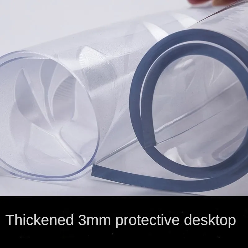 Transparent PVC Tablecloth Tablecloth Pad Waterproof D'Water kitchen pattern oil tablecloth glass soft cloth 2.0mm Tablecloth