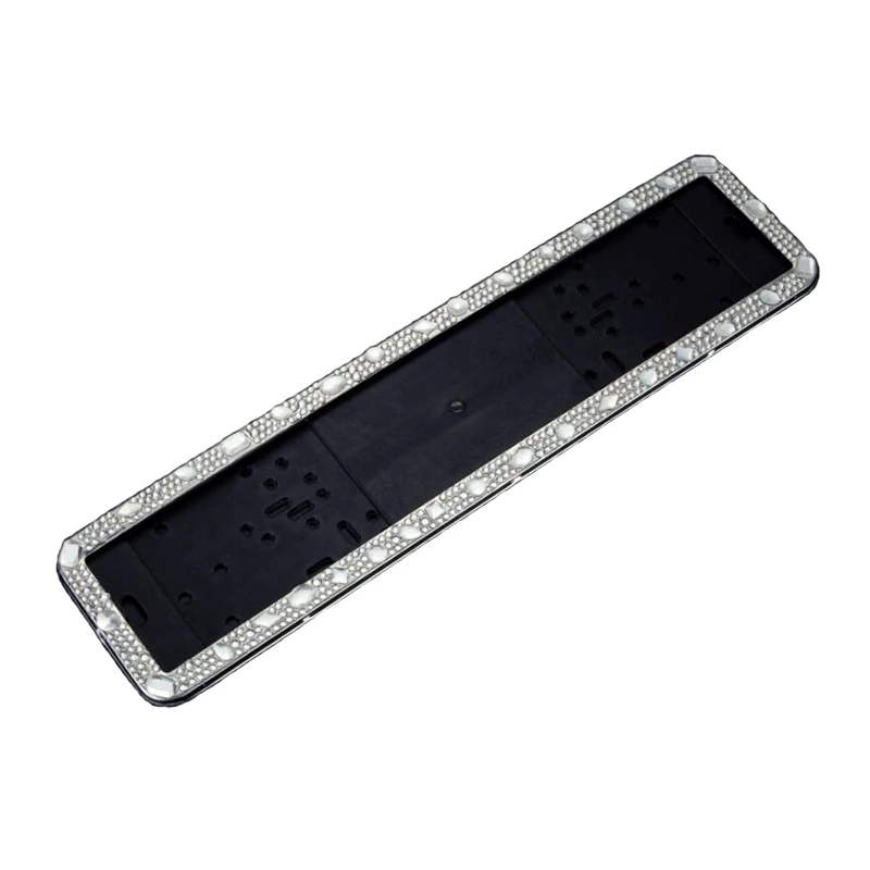 Crystal Stainless Steel License Plate Frame Europe Russia Germany Universal Diamond Vehicle Car Number Mount Holder Fixing