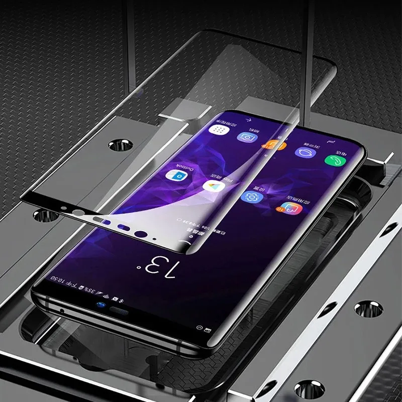 3 Piezas Vidrio Templado Para Samsung Note 9 10 20 Ultra Samsung S24 S23 S22 S21 S20 Ultra S10 S9 S8 Plus Cobertura Completa Protector de Pantalla 4