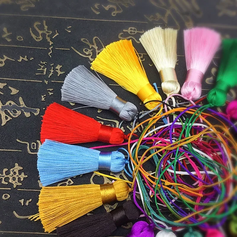 5CM Silk Tassel Fringe Sewing Bang Tassel Trim Key Tassels DIY Crafts Jewelry Making Home Pendant Embellish Curtain Accessories