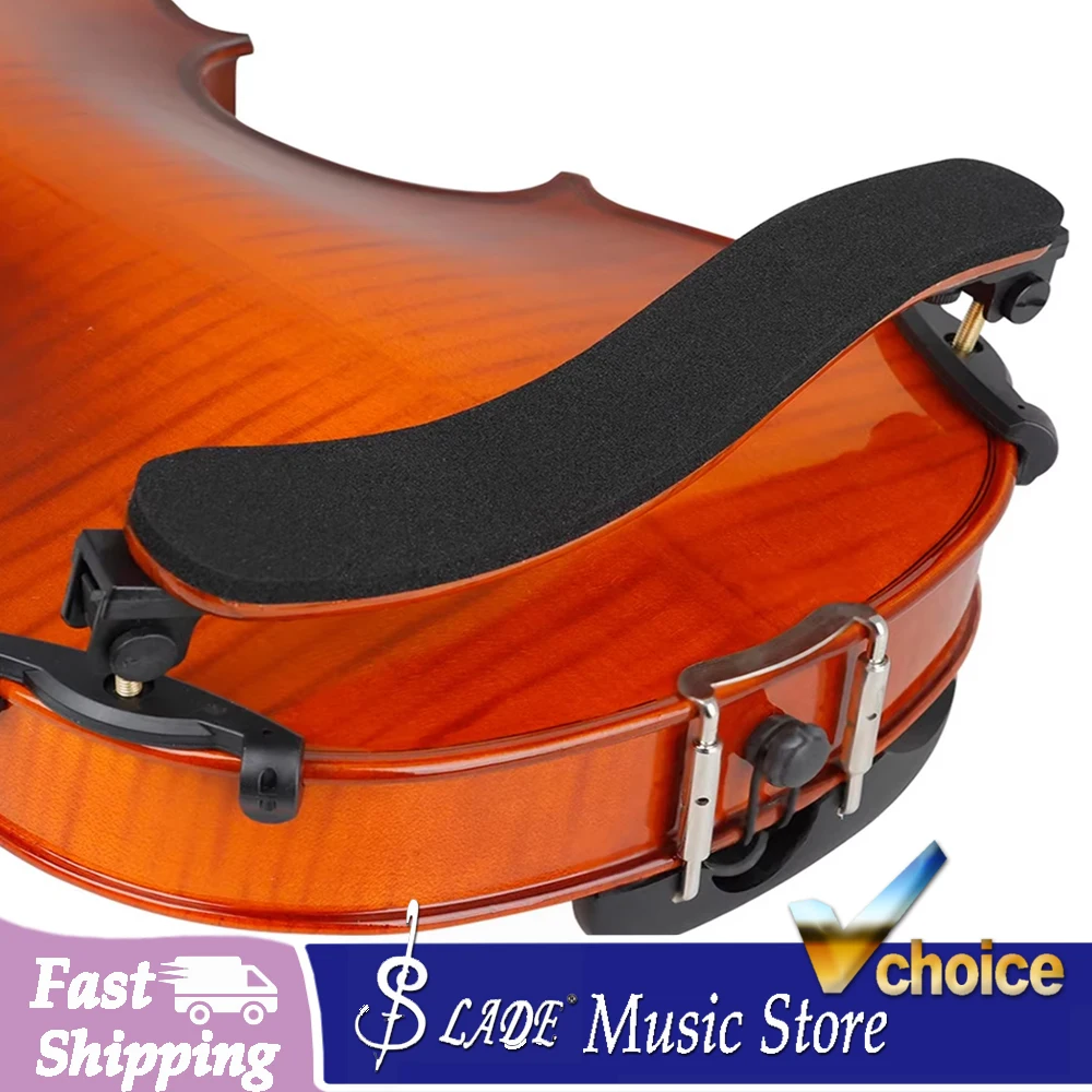 4/4 Einstellbare Violine Schulterstütze Schwarz Professionelle Violine Schulter ABS Pad Schwamm Unterstützung Gepolsterte Zubehör