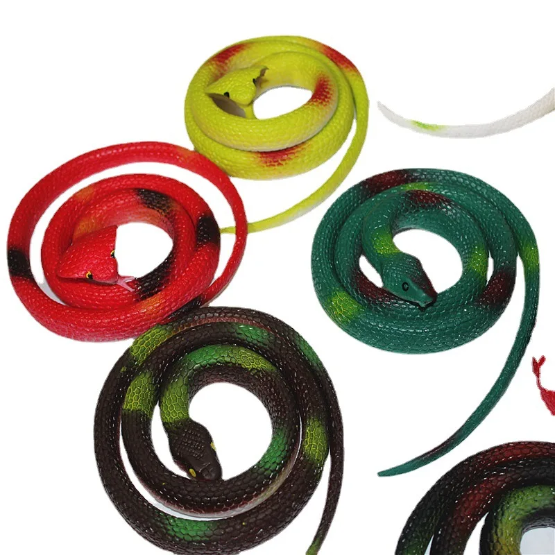 Realistic Plastic Tricky Toy Fake Snakes Boa Model High Simulation Toy Prank Halloween April Fool\'s Day Party Festival Gift