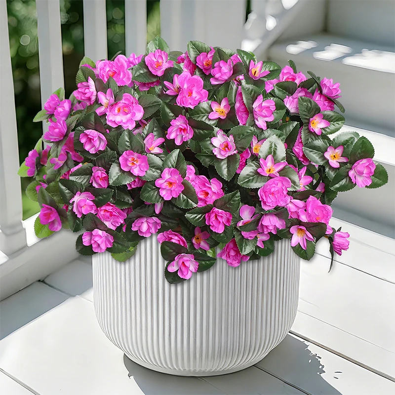 

34CM Silk Azalea Artificial Flowers High Quality Wedding Home Room Table Centre Decor Bridal Bouquets Yard Filler Arrangement