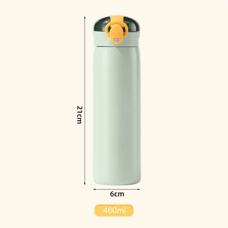 Portable Kids Thermos Mug With Straw Stainless Steel Cartoon Vacuum Flasks Children Cute Thermal Water Bottle Tumbler Thermocup