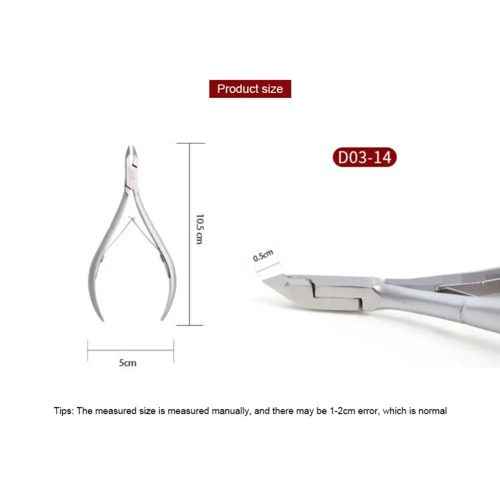 Stainless Steel Dead Skin Nail Clipper Professional Cuticle Nipper Easy To Cut Nail Edge Barbed Forceps Finger Care Manicure