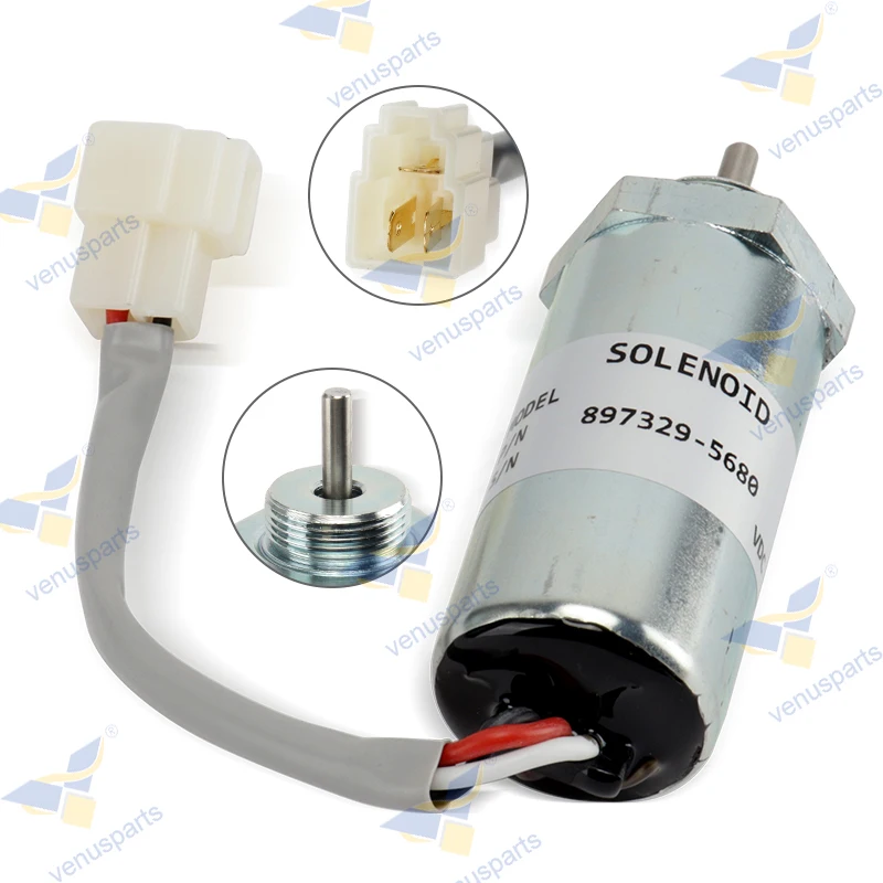 897329-5680 12V Stop Solenoid for ISUZU 3LD1 3LD2 4LE1 Fuel Shutoff Solenoid 8973295680