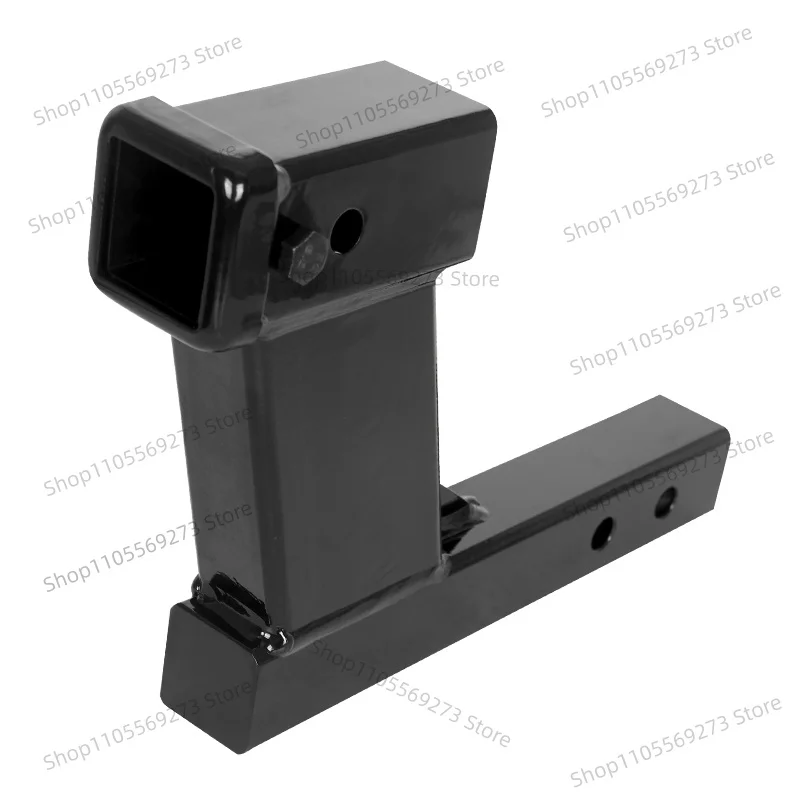Solid tube single receiving head trailer square mouth seat, one turn two extension rod off-road trailer rogue square mouth tube