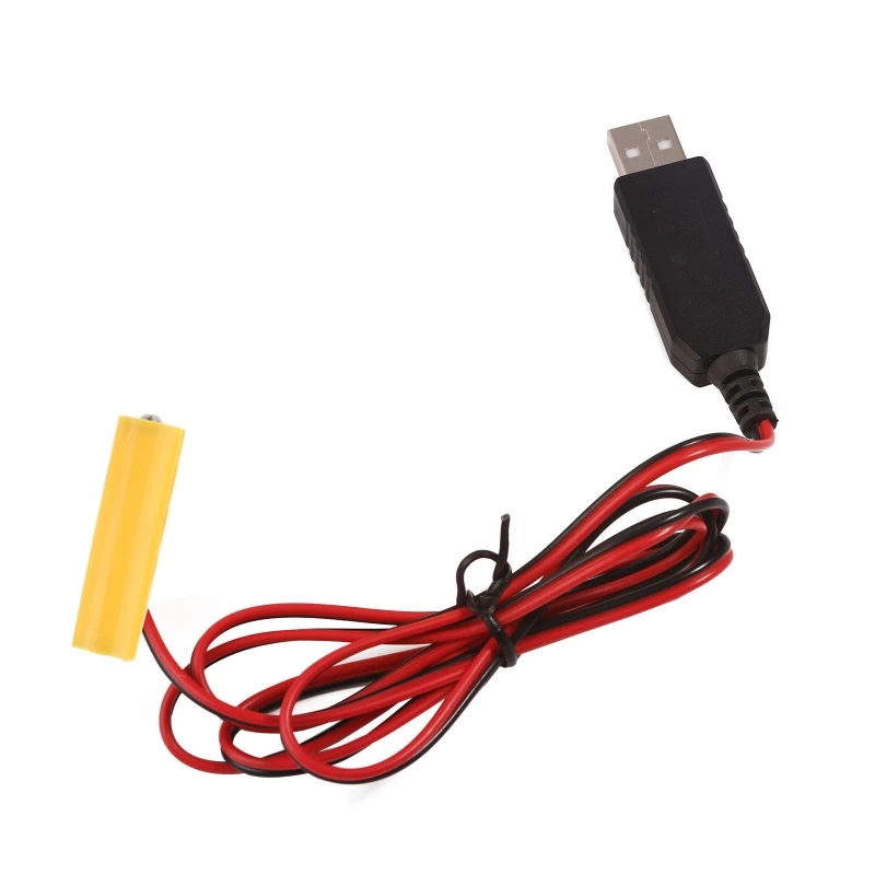 USB 5V2A to 3V Dummy Battery Power Cable For 2x 1.5V LR6 AA Battery Eliminators for Electronic Toy Remote Control