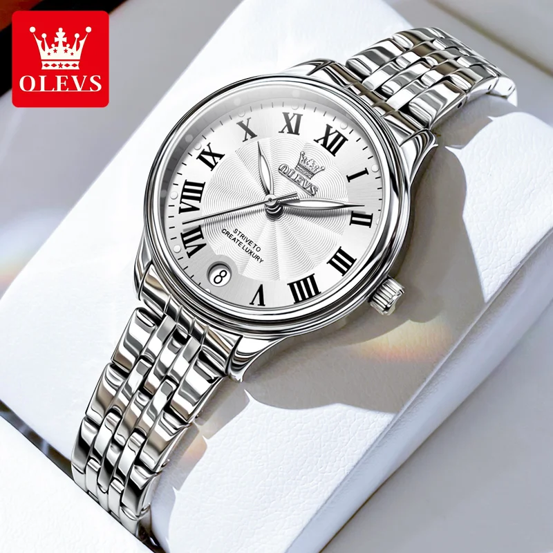 Women's Roman Numerals Chronograph Date Quartz Watch