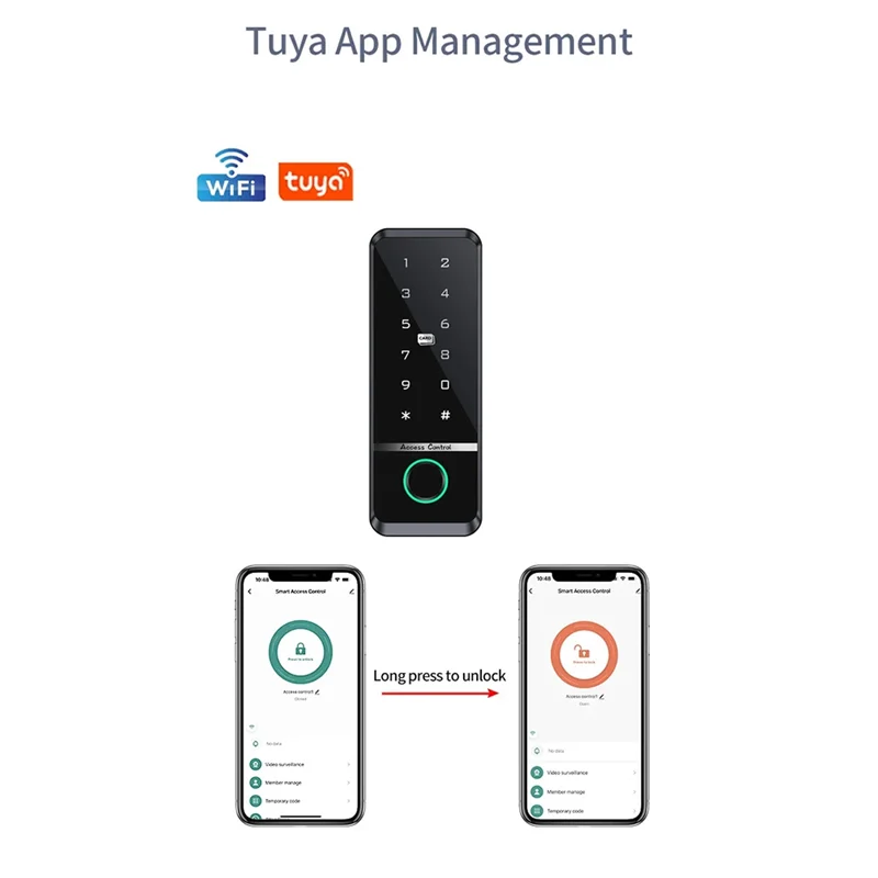 

B03B-WIFI TUYA App Biometric Fingerprint Access Controller Keypad IP66 Component Waterproof Standalone Door Access Control Syste