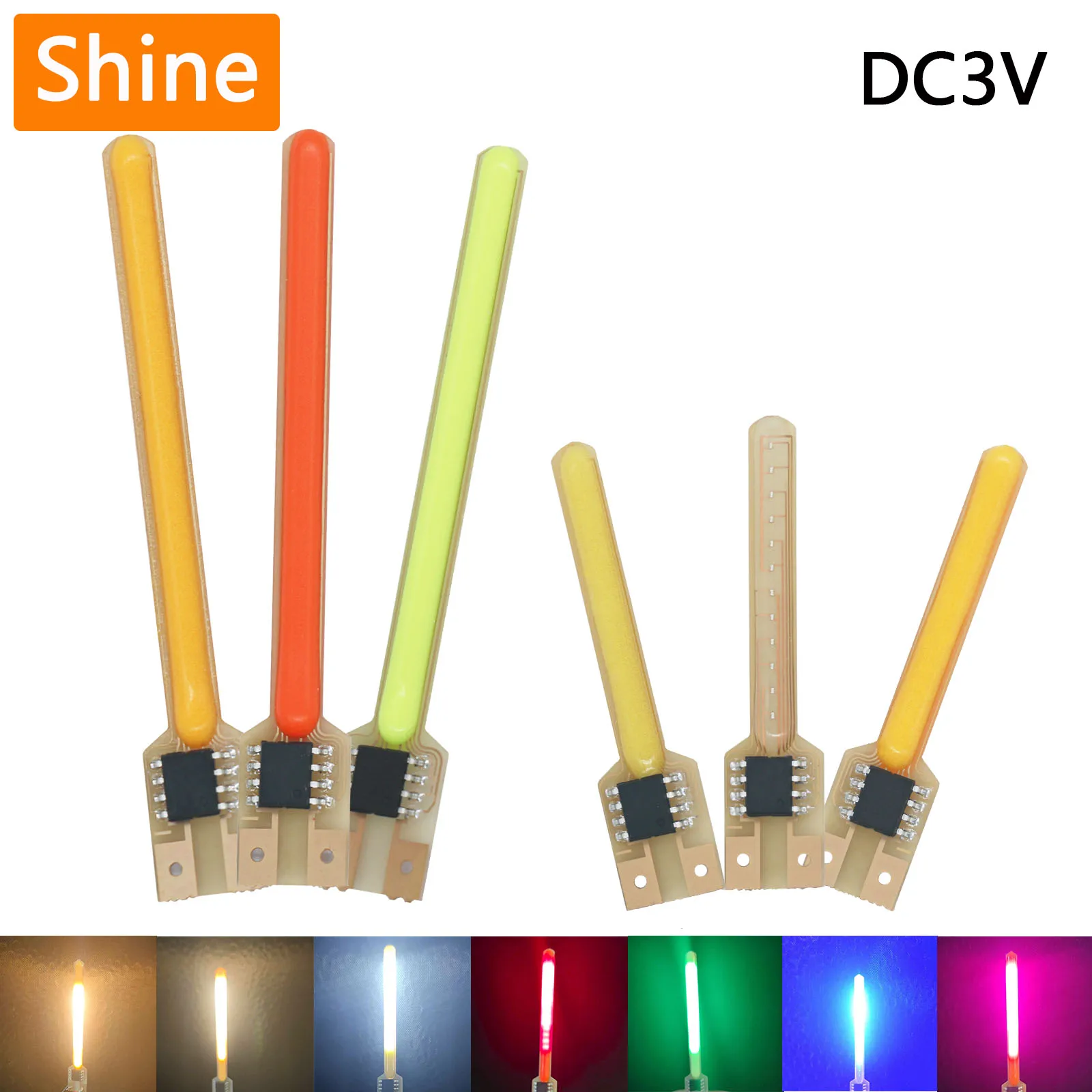 LED Cob Meteor Shower Flowing Water Lamp DC 3V LED Filament Diodes 2200k Blue Red Green Parts Incandescent Light Akcesoria