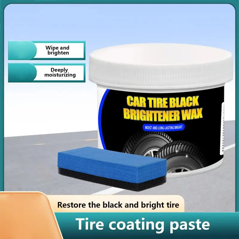 

100 г черный осветляющий воск для автомобильных шин, пленка для восстановления протектора автомобильных шин, крем для покрытия, блестящая паста, водостойкий воск, долговечный для автомобилей