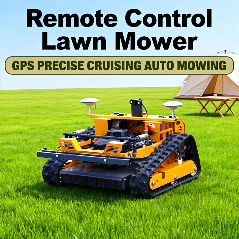 Customized GPS Automatic Cutting Lawn Mower - Small Household Agricultural Remote-Controlled ATV Tracked 4-Stroke Weeder