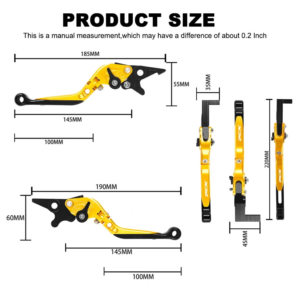 Motorcycle Foldable Brake Clutch Lever Adjustable Control Grip Bar Accessories For Honda PCX125 PCX150 PCX160 PCX 125 150 160 - view 6