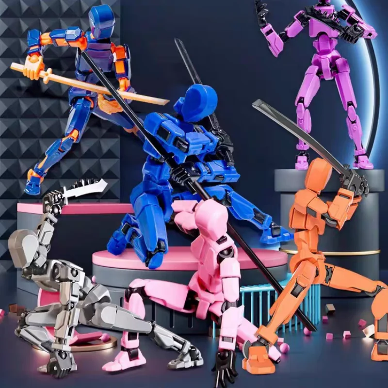 

10pcs 3D Printed Mannequin Character Assemble Toys Movable Action Figures Shapeshift Robot Parent-Children Game Kids Gifts