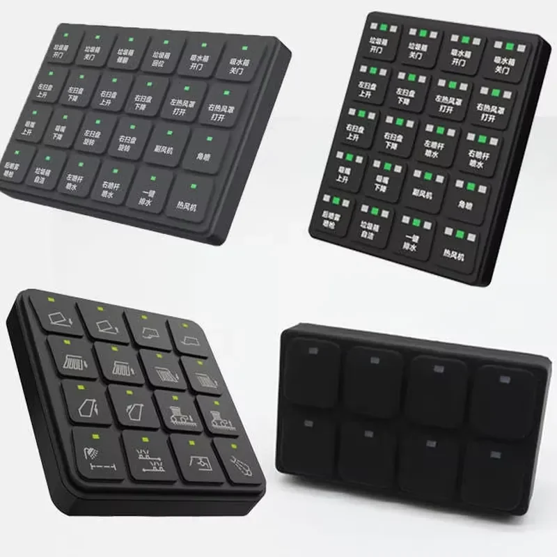 MAF 20 Button CAN Bus 2.0 Keyboard Panel Mobile Vehicle Silicone Function Integrator Control Keypad Panel IP67 Waterproof