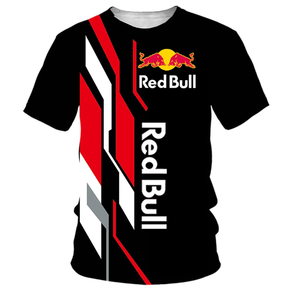 2025 Red Bull Off Road Motorcycle Racing T-shirt Red Bull 3D Top Summer Round Neck Sportswear Red Bull Outdoor Short Sleeve