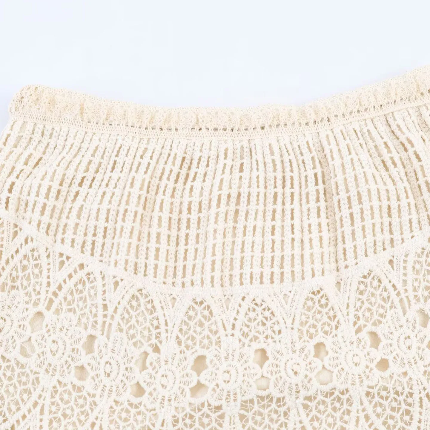 Fashionable Floral Embroidery Hollow out Slimming Half Skirt for Women Summer Casual Wear Standard Edition Zadata Brand