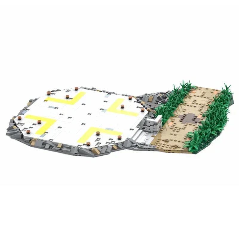 Moc Bouwstenen Militaire Film Model Helikopter Landing Pad Technologie Modulaire Blokken Geschenken Kerst Speelgoed DIY Sets Montage