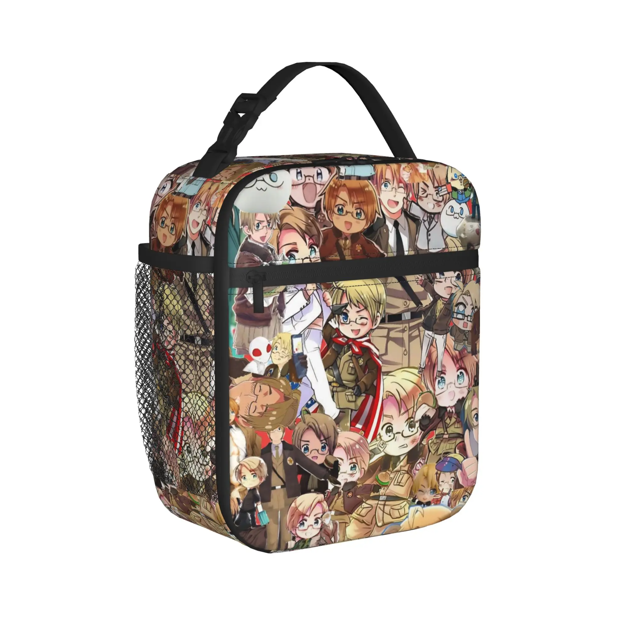 Hetalia Axis Powers Product Insulated Lunch Bag For Picnic  Food Box Leakproof Cooler Thermal Lunch Boxes