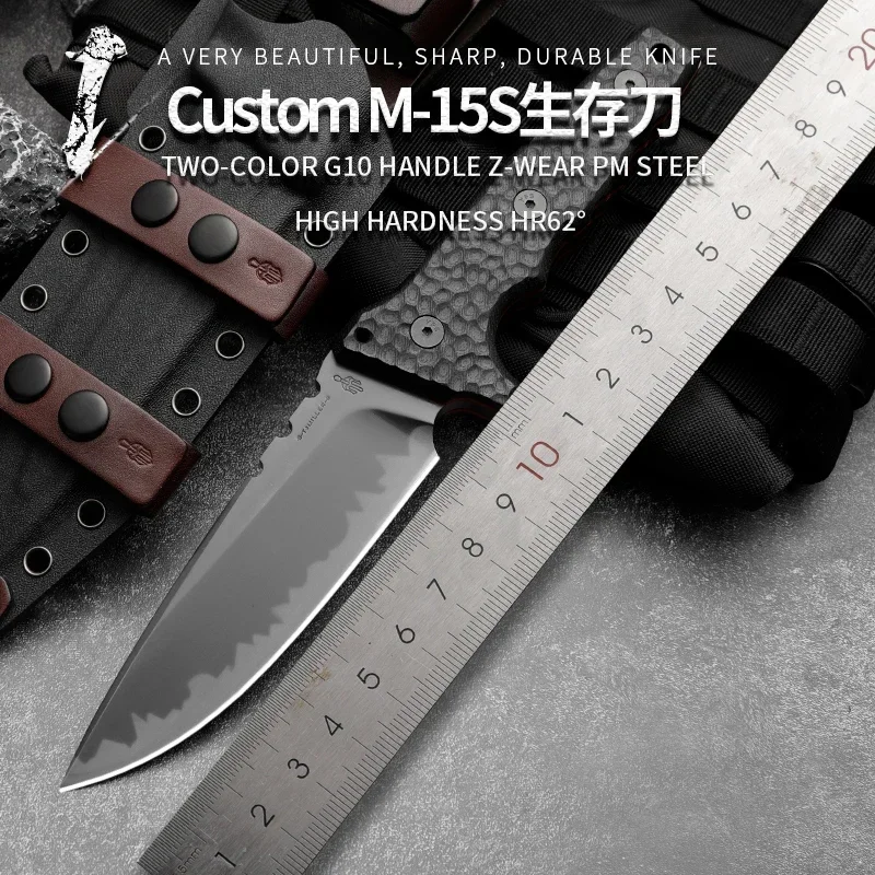 M15 Heavy-Duty Men's Toy Z-Wear Steel Outdoor Knife for Mountaineering and Self-Defense