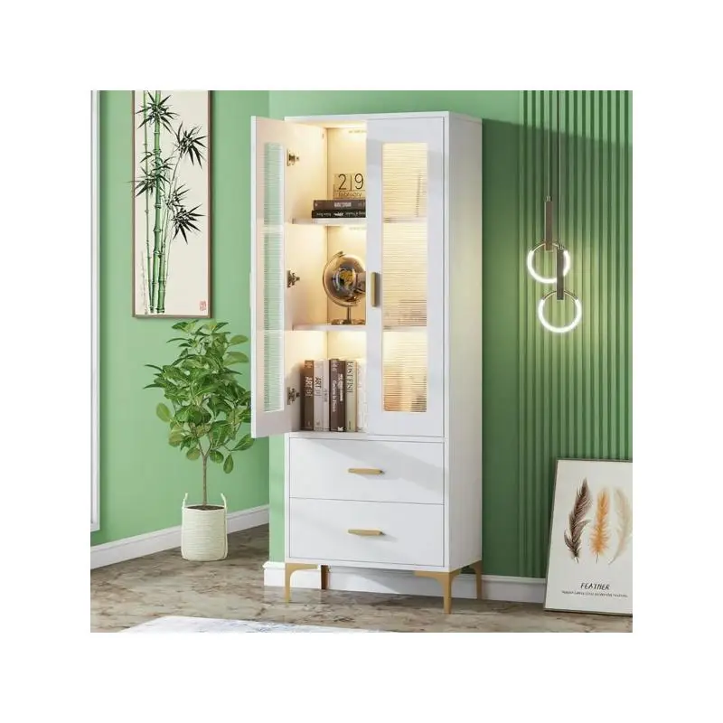 Storage Cabinet with Shelves for Books and Organizational Needs