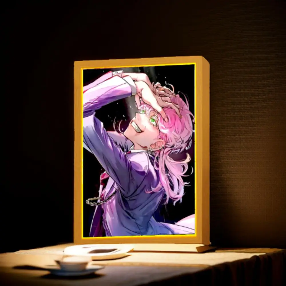 Anime Figure Light Painting Photo Frame Tokyo Revengers Action Led Lamps Room Office Decoration Friends Birthday Gifts Moon Lamp