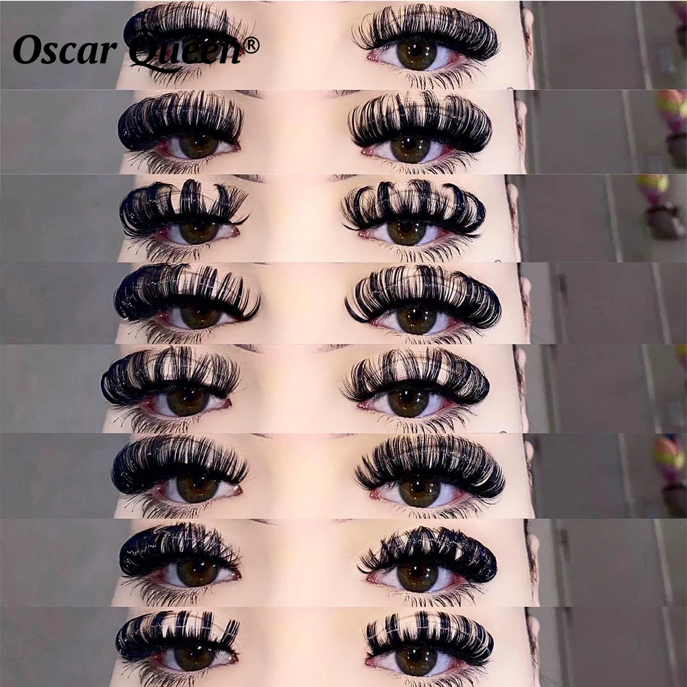 Wholesale DD Curl 20-22MM Russian Lashes 3D Natural False Eyelashes Box Package Mink Lashes Makeup Eyelash Extension Supplies