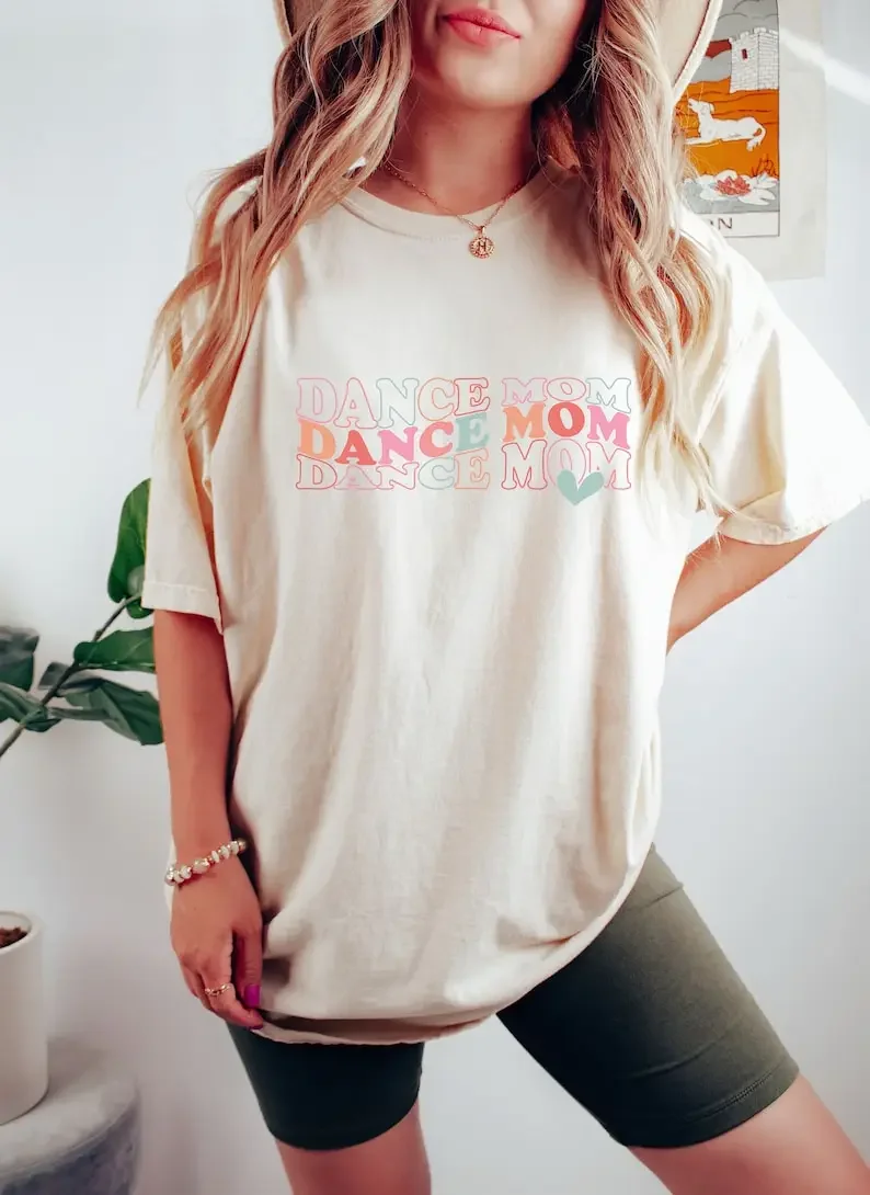 

Dance Mom Shirt Mama Ballet Dance hort Sleeve Top Tees O Neck 100% cctton Fashion Streetwear Harajuku goth kawaii Drop Shipping