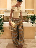 Casual Chic Lantern Pants Women Pants Side Pockets Long Straight Loose Pants Fashion 2026 Spring Printed Trousers - Image 2