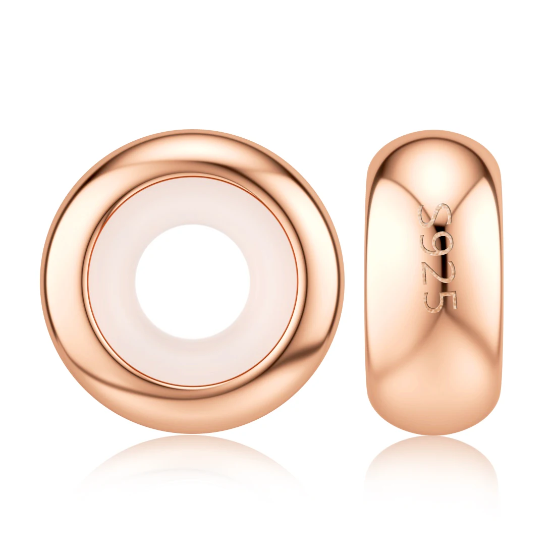 Lot de 2 perles d'espacement rondes en caoutchouc de Silicone, bouchon d'espacement lisse, adaptées au Bracelet, breloques pour la fabrication de bijoux, 4 couleurs