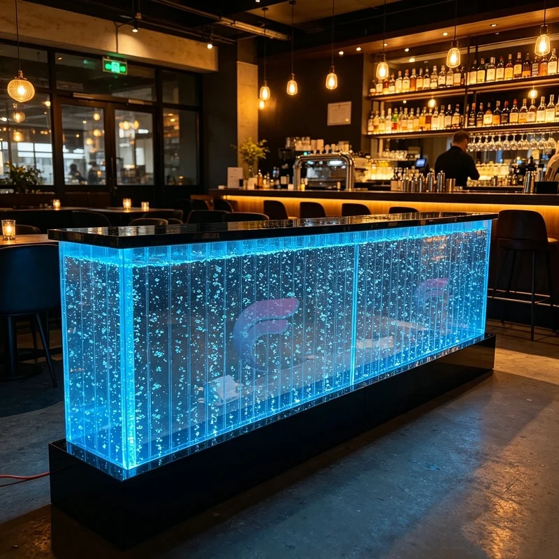 custom.Night Club Acrylic Bubble Coffee Table 16 Colors Changing Feature Table Factory Price