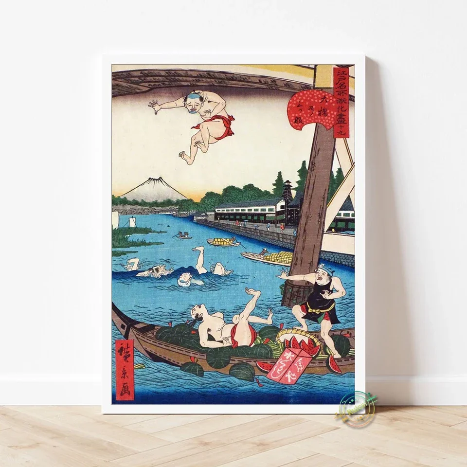 Utagawa Hirosh Poster Wall Decor Canvas Art Silk Prints Picture For Cafe Dormitory Room Home Decoration Painting