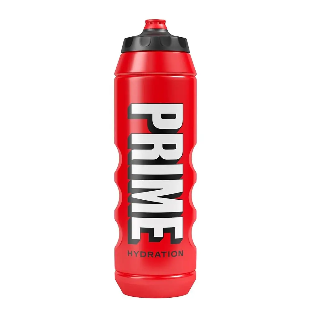 

Спортивная бутылка для воды PRIME, 32 унции, красная, с удобной ручкой, без BPA, можно мыть в посудомоечной машине, эргономичный дизайн, герметичная конструкция, быстрое восполнение водного баланса